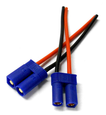 EC5BMF14-10 RC Male Female EC5 Plug Battery Connector Wire 14AWG 10cm Long