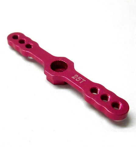 HY00386PK 1/10 Throttle Alloy Servo Horn Arm 25 Teeth Tooth 25T Pink 54mm